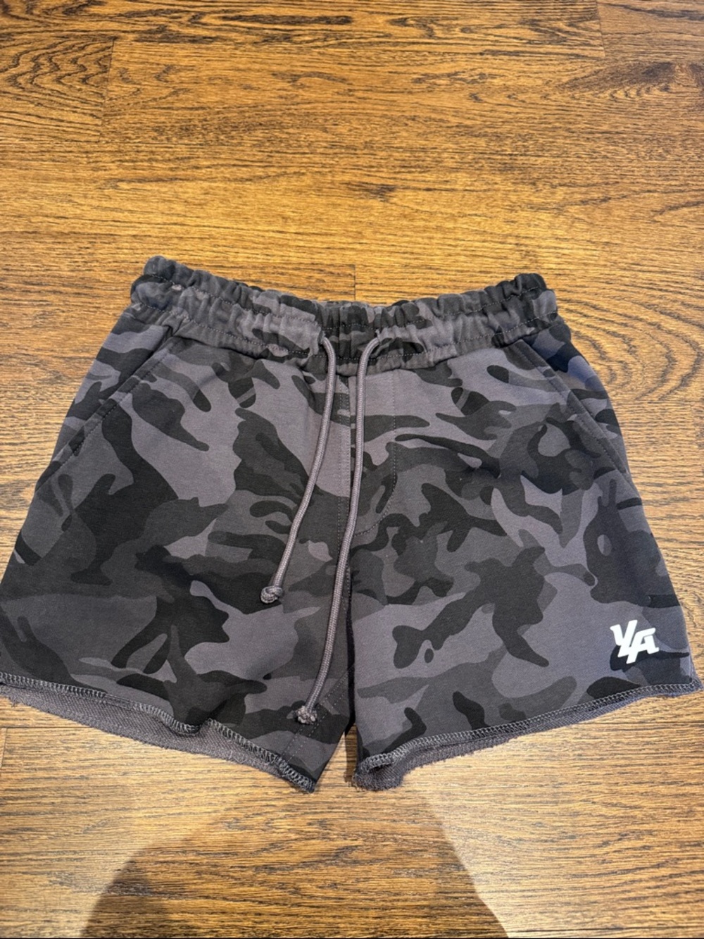 Young LA Black & Gray Camo Athletic Drawstring Shorts